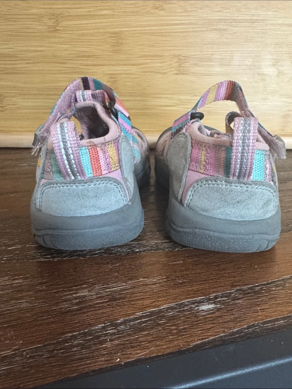 Keen Kids Pastel Multi-Stripe Pink Closed-Toe Sandals